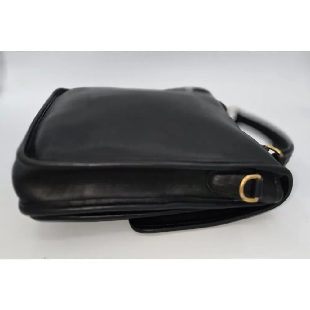Vintage Coach Station Bag Black Leather Satchel Without Strap, Style 5130